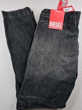 Diesel D-GENE-S Black Denim Mens Straight Jeans 30x32 A13044-0GHAA-02
